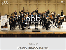 Tablet Screenshot of parisbrassband.com